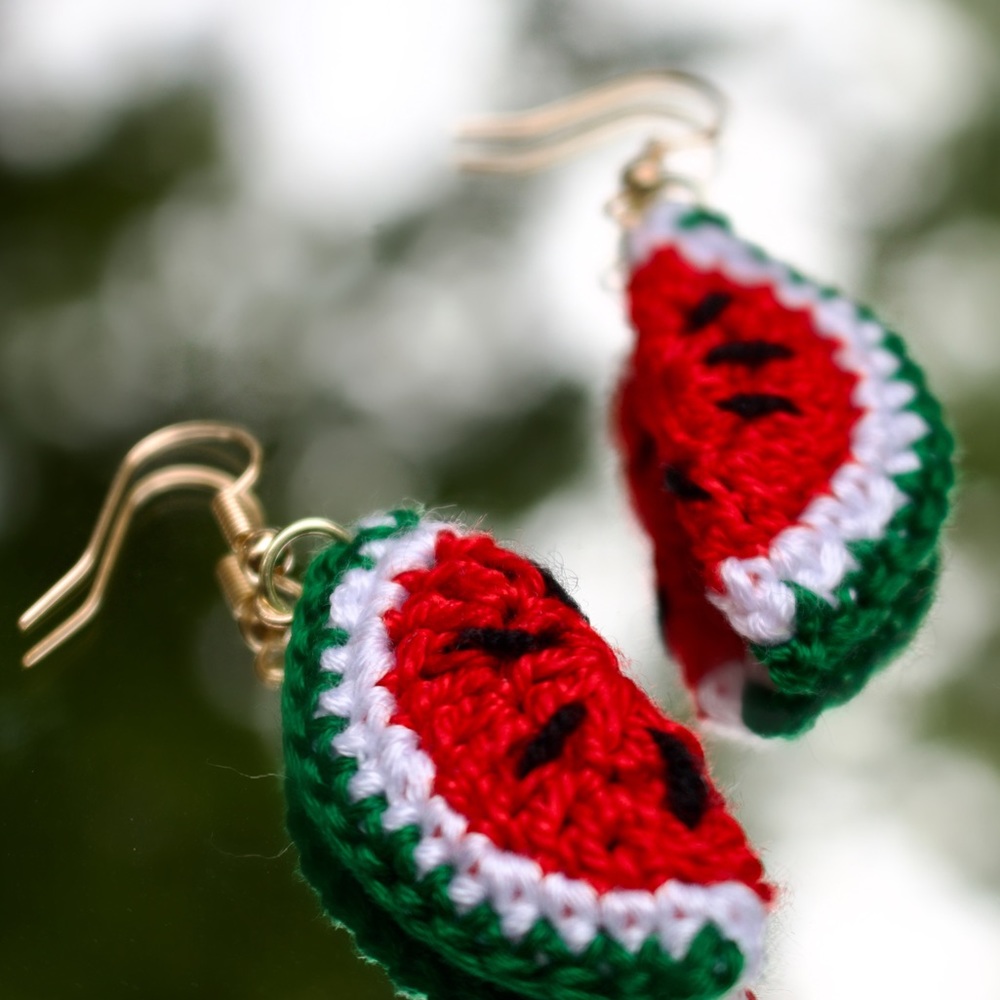 Watermelon handmade earrings